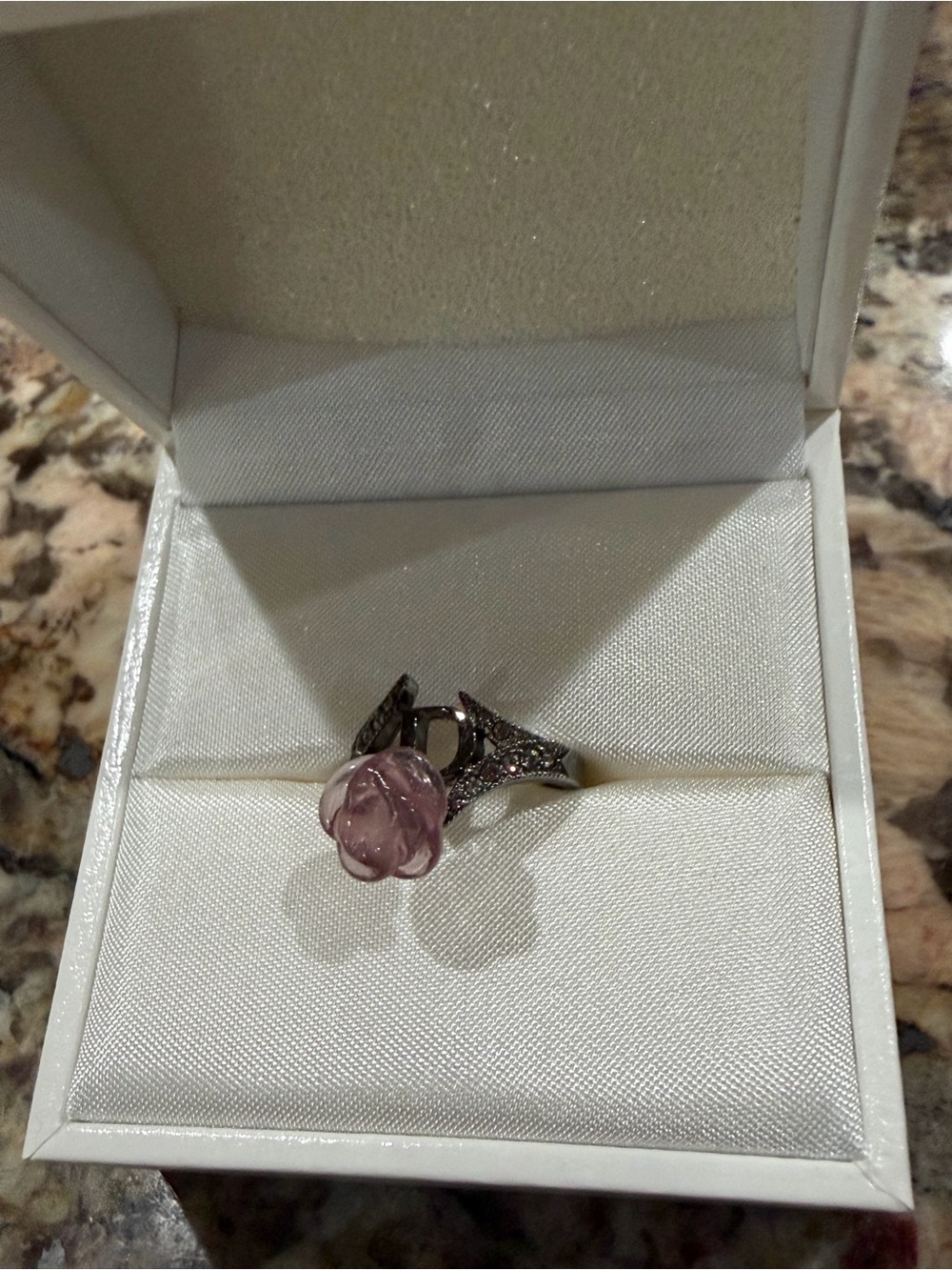 Dior Rose Quartz Vintage Costume Ring